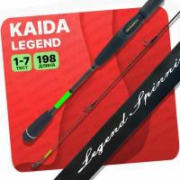 Спиннинг штекерный Kaida Legend Spinning Carbon тест 01-07гр 1,98м