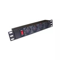 Блок силовых розеток (PDU - Power Distribution Unit) горизонтальный Twt TWT-PDU10-10A4P