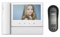 Комплект видеодомофона и вызывной панели COMMAX CDV-70N2 (Белый) / 4CPN3