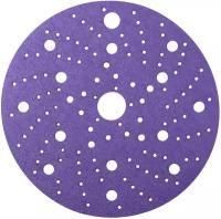 Диск шлифовальный на пленочной основе Sandwox 328 Purple Zirconia Multi holes (150мм, Р80, 5шт) 328.150.080.LC.5