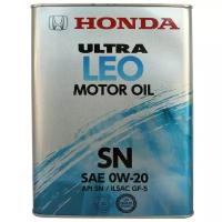 Синтетическое моторное масло Honda Ultra LEO 0W20 SN, 4 л, 1 шт