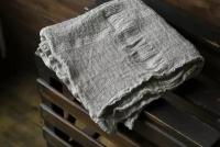 75х135 Вафельное полотенце банное натуральный лён