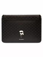 Lagerfeld для ноутбуков 13"/14" чехол Saffiano Sleeve Monogram NFT Karl Ikonik Black