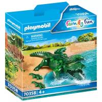 Набор с элементами конструктора Playmobil Family Fun 70358 Аллигатор с малышом