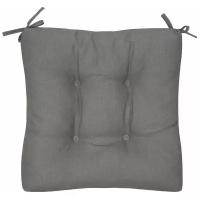 Декоративная подушка (сидушка) толстушка рогожка темно-серая (40х40), 100% хлопок, серый