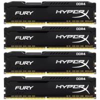 Оперативная память HyperX 32 ГБ (8 ГБ x 4 шт.) DDR4 2400 МГц DIMM CL15 HX424C15FB2K4/32