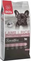 Корм сухой BLITZ Sensitive Puppy Lamb & Rice 15 кг для щенков всех пород с чувствительным пищеварением (ягненок и рис)