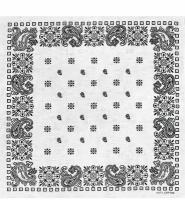 Бандана / Street Soul / Designed in USA Paisley Square pattern 55х55 см / белый