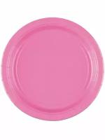 Одноразовая посуда для праздника, Весёлая затея, Тарелка Bright Pink 17см 8шт
