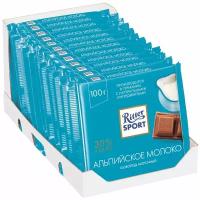 Шоколад Ritter Sport Альпийское молоко, молочный, с альпийским молоком, 100 г х 12 шт