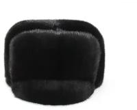 Шапка ушанка формованная, размер 56, черный