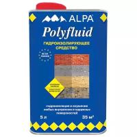 Мастика Alpa Polyfluid гидроизолирующее средство, 5.2кг, 5 л, цвет прозрачный