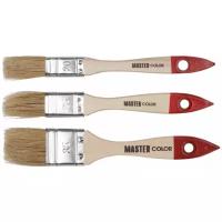 Набор Master Color 30-0502 из 3-х флейцевых кистей с деревянными ручками: ширина 20, 25, 35 мм, натур. щетина, 55% топс