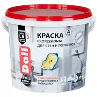 Краска акриловая DALI Professional для стен и потолков глубокоматовая бесцветный 5.1 кг