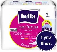 Bella прокладки Perfecta ultra maxi rose deo fresh, 5 капель, 8 шт., белый