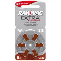 Батарейка RAYOVAC Extra ZA312, 10 уп., в упаковке: 6 шт