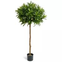 Искусственное дерево "Кротон Голдфингер зонтичный" 150 см, цвет: темно-зеленый
