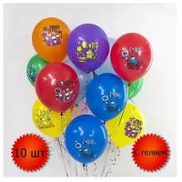 Воздушные шары «Игра Среди Нас» 10 шт с гелием 30 см Ассорти