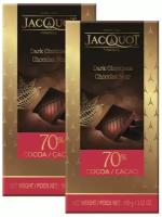 Горький шоколад Jacquot 70% какао, 100г, 2шт