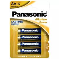 Батарейка (4шт) щелочная PANASONIC LR6 (AA) Alkaline Power 1.5В в п/э