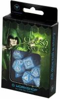 Набор кубиков Q- workshop Elvish Glacier & white Dice Set (7)