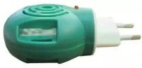 Фумигатор L001 / Электрофумигатор универсальный д/жидкости и пластин с индикатором с повороной вилкой / зеленый