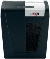 Rexel Шредер Rexel SECURE MC6 EU черный (секр. P-5)/фрагменты/6лист./18лтр./скрепки/скобы