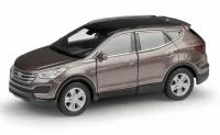 Модель машинка металлическая 1:38 Hyundai Santa Fe, пруж. мех, WELLY, коричневый