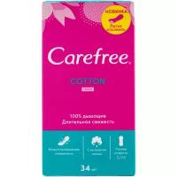 Carefree салфетки ежедневные Cotton Fresh, 2 капли, 34 шт