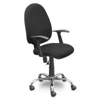 Кресло UP_EChair 223 PC ткань черная С11, хром