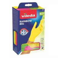 Перчатки одноразовые нитриловые Vileda Rainbow 80 шт. в уп