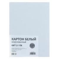 Белый картон немелованный Calligrata, A5, 6 л. 6 л., белый