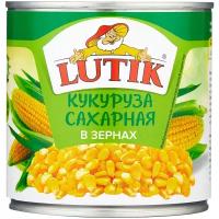 Кукуруза отборная сахарная в зернах Lutik, 340 г, 425 мл