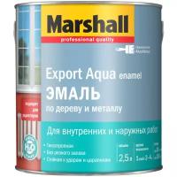 Эмаль по дереву и металлу Marshall Export Aqua 30, полуматовая(2,5л) темно-коричневый