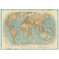 Атлас Принт Карта Мира политическая в стиле ретро (4607051071513), 100 × 70 см