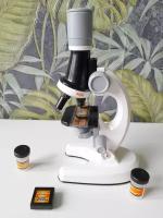 Микроскоп пластиковый с реальным увеличением x100 и подсветкой