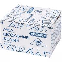 Мел белый пифагор, набор 100 шт., квадратный, 227440 /Квант продажи 1 ед./