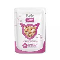 Влажный корм для кошек Brit Care, с морским лещом 10 шт. х 80 г (кусочки в соусе)