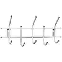 Вешалка настенная "Стандарт 2/5", 220х475х95 мм, 5 крючков, металл, белая