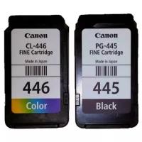 Комплект оригинальных картриджей Canon PG-445 (с черными пигментными чернилами), CL-446 (трехцветный)