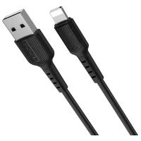 Кабель Borofone USB - Lightning (BX16), 1 м, 1 шт., черный