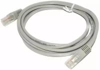 Шнур коммутационный, патч-корд, U/UTP RJ45-RJ45 CAT 5e, PVC, серый, 2m