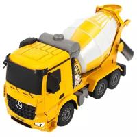 Бетономешалка Double Eagle Mercedes-Benz Arocs (E578-003), 1:26, 27 см, желтый/белый