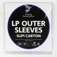Пакеты для виниловых пластинок Analog Renaissance LP Outer Sleeve SLIM CARTON / конверты внешние антистатические для грампластинок 12", 25шт 32х32см
