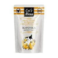 Консервы Cat`s Menu пауч для взрослых стерилизованных кошек с курочкой кусочки в соусе 85г 1х32