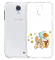 Чехол задняя-панель-накладка-бампер MyPads медвеженок с подарком для Samsung Galaxy S4 GT-i9500/i9505 противоударный