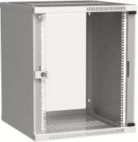 Шкаф коммутационный ITK Linea WE (LWE3-15U66-GF) настенный 15U 600x600мм пер.дв.стекл направл.под закл.гайки 50кг серый 550мм 22.3кг 200град. 715мм IP20 IK08 сталь