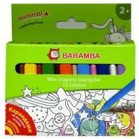BARAMBA Восковые треугольные карандаши 13 цветов + раскраска B97313