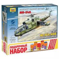 Сборная модель ZVEZDA Советский ударный вертолет Ми-24А (7273ПН) 1:72