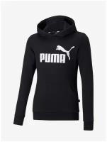 Толстовка, PUMA ESS Logo Hoodie, Женская, размер 140; Black